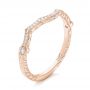 14k Rose Gold 14k Rose Gold Custom Diamond Wedding Band - Three-Quarter View -  102139 - Thumbnail