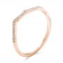 18k Rose Gold 18k Rose Gold Custom Diamond Wedding Band - Three-Quarter View -  102204 - Thumbnail