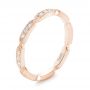 14k Rose Gold 14k Rose Gold Custom Diamond Wedding Band - Three-Quarter View -  102259 - Thumbnail