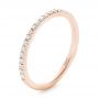 18k Rose Gold 18k Rose Gold Custom Diamond Wedding Band - Three-Quarter View -  102351 - Thumbnail
