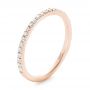 14k Rose Gold 14k Rose Gold Custom Diamond Wedding Band - Three-Quarter View -  102351 - Thumbnail