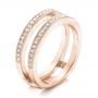 18k Rose Gold 18k Rose Gold Custom Diamond Wedding Band - Three-Quarter View -  102362 - Thumbnail