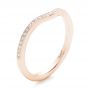 14k Rose Gold 14k Rose Gold Custom Diamond Wedding Band - Three-Quarter View -  102454 - Thumbnail