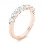 18k Rose Gold 18k Rose Gold Custom Diamond Wedding Band - Three-Quarter View -  102746 - Thumbnail