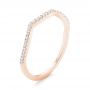 14k Rose Gold 14k Rose Gold Custom Diamond Wedding Band - Three-Quarter View -  102753 - Thumbnail