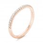 14k Rose Gold 14k Rose Gold Custom Diamond Wedding Band - Three-Quarter View -  102773 - Thumbnail