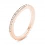 18k Rose Gold 18k Rose Gold Custom Diamond Wedding Band - Three-Quarter View -  102811 - Thumbnail