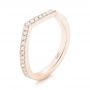 18k Rose Gold 18k Rose Gold Custom Diamond Wedding Band - Three-Quarter View -  102837 - Thumbnail