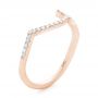 18k Rose Gold 18k Rose Gold Custom Diamond Wedding Band - Three-Quarter View -  103130 - Thumbnail