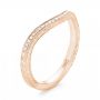 14k Rose Gold 14k Rose Gold Custom Diamond Wedding Band - Three-Quarter View -  103145 - Thumbnail