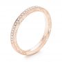 14k Rose Gold 14k Rose Gold Custom Diamond Wedding Band - Three-Quarter View -  103326 - Thumbnail