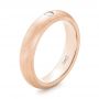 14k Rose Gold 14k Rose Gold Custom Diamond Wedding Band - Three-Quarter View -  103378 - Thumbnail