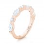 18k Rose Gold 18k Rose Gold Custom Diamond Wedding Band - Three-Quarter View -  103913 - Thumbnail