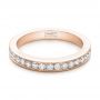 14k Rose Gold 14k Rose Gold Custom Diamond Wedding Band - Flat View -  102043 - Thumbnail