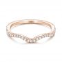 14k Rose Gold 14k Rose Gold Custom Diamond Wedding Band - Flat View -  102149 - Thumbnail