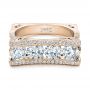 14k Rose Gold And 14K Gold 14k Rose Gold And 14K Gold Custom Diamond Wedding Band - Flat View -  102182 - Thumbnail