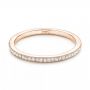 18k Rose Gold 18k Rose Gold Custom Diamond Wedding Band - Flat View -  102245 - Thumbnail