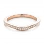 18k Rose Gold 18k Rose Gold Custom Diamond Wedding Band - Flat View -  102256 - Thumbnail