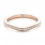 18k Rose Gold 18k Rose Gold Custom Diamond Wedding Band - Flat View -  102256 - Thumbnail