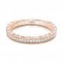 18k Rose Gold 18k Rose Gold Custom Diamond Wedding Band - Flat View -  102350 - Thumbnail