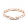 18k Rose Gold 18k Rose Gold Custom Diamond Wedding Band - Flat View -  102406 - Thumbnail