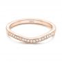 14k Rose Gold 14k Rose Gold Custom Diamond Wedding Band - Flat View -  102406 - Thumbnail