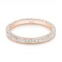 14k Rose Gold 14k Rose Gold Custom Diamond Wedding Band - Flat View -  102414 - Thumbnail