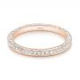 14k Rose Gold 14k Rose Gold Custom Diamond Wedding Band - Flat View -  102414 - Thumbnail