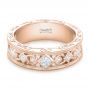 18k Rose Gold 18k Rose Gold Custom Diamond Wedding Band - Flat View -  102426 - Thumbnail