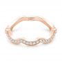 18k Rose Gold 18k Rose Gold Custom Diamond Wedding Band - Flat View -  102484 - Thumbnail