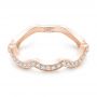 14k Rose Gold 14k Rose Gold Custom Diamond Wedding Band - Flat View -  102484 - Thumbnail