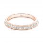 14k Rose Gold 14k Rose Gold Custom Diamond Wedding Band - Flat View -  102521 - Thumbnail