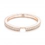 14k Rose Gold 14k Rose Gold Custom Diamond Wedding Band - Flat View -  102598 - Thumbnail