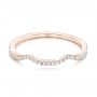 14k Rose Gold 14k Rose Gold Custom Diamond Wedding Band - Flat View -  102753 - Thumbnail