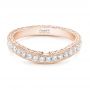 18k Rose Gold 18k Rose Gold Custom Diamond Wedding Band - Flat View -  102887 - Thumbnail