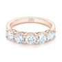 14k Rose Gold 14k Rose Gold Custom Diamond Wedding Band - Flat View -  102953 - Thumbnail