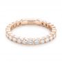 14k Rose Gold 14k Rose Gold Custom Diamond Wedding Band - Flat View -  102962 - Thumbnail