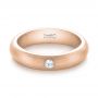 14k Rose Gold 14k Rose Gold Custom Diamond Wedding Band - Flat View -  103378 - Thumbnail