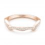 14k Rose Gold 14k Rose Gold Custom Diamond Wedding Band - Flat View -  103399 - Thumbnail