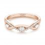 18k Rose Gold 18k Rose Gold Custom Diamond Wedding Band - Flat View -  103419 - Thumbnail