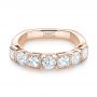 18k Rose Gold 18k Rose Gold Custom Diamond Wedding Band - Flat View -  103437 - Thumbnail