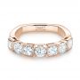 14k Rose Gold 14k Rose Gold Custom Diamond Wedding Band - Flat View -  103437 - Thumbnail