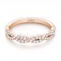 18k Rose Gold 18k Rose Gold Custom Diamond Wedding Band - Flat View -  103438 - Thumbnail