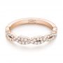 18k Rose Gold 18k Rose Gold Custom Diamond Wedding Band - Flat View -  103438 - Thumbnail