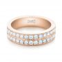 18k Rose Gold 18k Rose Gold Custom Diamond Wedding Band - Flat View -  103506 - Thumbnail