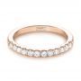 14k Rose Gold 14k Rose Gold Custom Diamond Wedding Band - Flat View -  103522 - Thumbnail