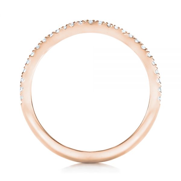 18k Rose Gold 18k Rose Gold Custom Diamond Wedding Band - Front View - 102149