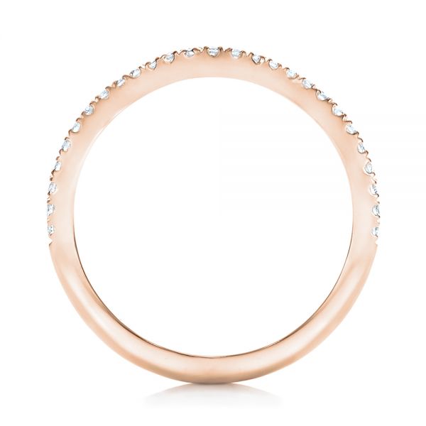 14k Rose Gold 14k Rose Gold Custom Diamond Wedding Band - Front View -  102149