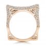 18k Rose Gold And 18K Gold 18k Rose Gold And 18K Gold Custom Diamond Wedding Band - Front View -  102182 - Thumbnail