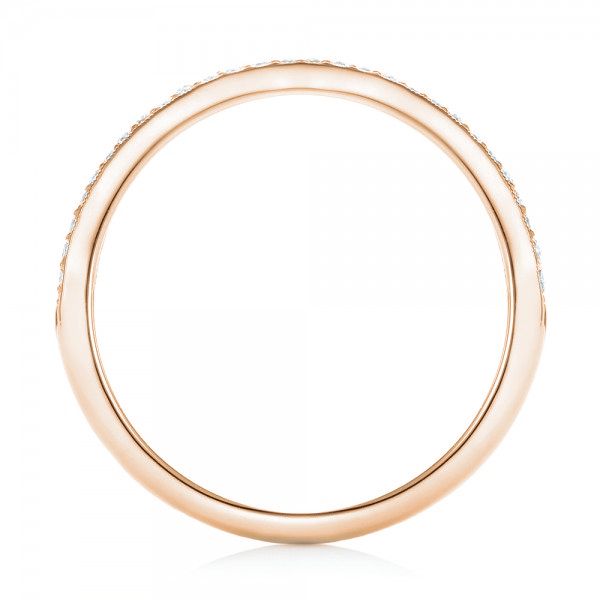 18k Rose Gold 18k Rose Gold Custom Diamond Wedding Band - Front View - 102245
